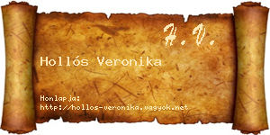 Hollós Veronika névjegykártya